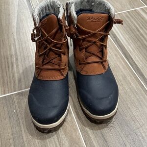 Sperry Tan and Black Waterproof Boots